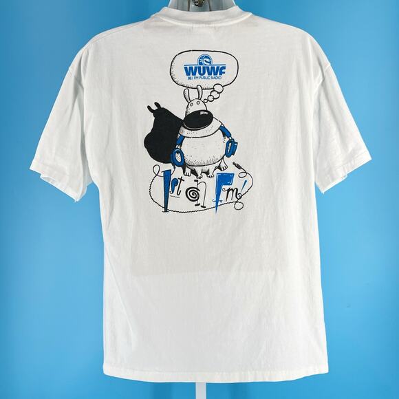 90s public radio tshirt 1990s vintage WUFW University West Florida - Picture 1 of 6